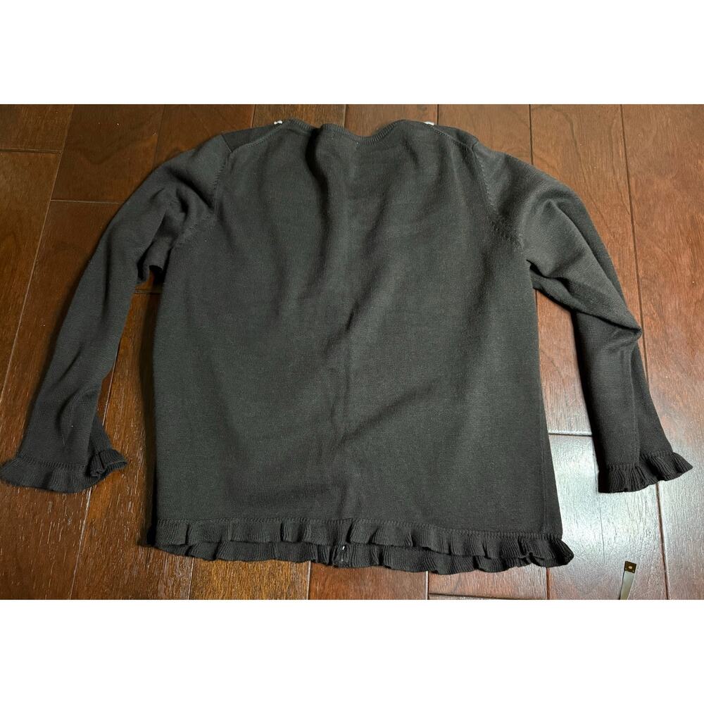 Sundance Womens Embroidered Cardigan Sweater Size Large Front Button 3/4 Sleeves - Picture 3 of 14